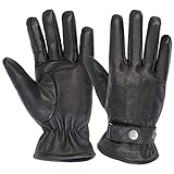 ALPIDEX Herren Lederhandschuhe Echtleder Winterhandschuhe Leder Handschuh - Größe:L, schwarz