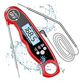CIRYCASE Fleischthermometer Digital, Sofort Lesen Bratenthermometer Ofenthermometer, Externe Lange Sonde mit 102cm-Edelstahlkabel, Alarmeinstellung, Backofenthermometer für Küche, BBQ, Ofen, Backen