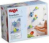 Haba 6699 - Kugelbahn Badespaß Wasserstrudel, spritziger Kugelbahn-Spaß ab 3 Jahren für die Badewanne, Badespielzeug mit leichtem, variablen Aufbau