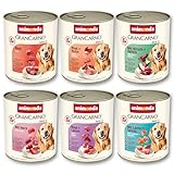 animonda GranCarno Adult Herzhafte Variation (6 x 800 g), Hunde Nassfutter für ausgewachsene Tiere, Nassfutter für Hunde mit 100% frischen, fleischlichen Zutaten, Hundefutter ohne Getreide