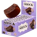 FitnesSHOCK Protein Cookie Schoko-Brownie, ohne Zusatz von Zucker, Kekse mit 15% Eiweiß, sättigende Ballaststoffe, low carb, weiche Konsistenz, 10x50g