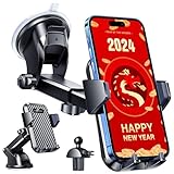 VANMASS Handyhalterung Auto 2024 neuste Version Handy Halterung Auto 4 in 1 Lüftung & Saugnapf Handyhalter 100% Kratzschutz Smartphone Halterung Auto für iPhone 15 Samsung Huawei Mate 60 pro LG usw