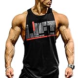 Befox Herren Fitness Muskel Gym saugfähige Weste Bodybuilding Lift Stringer Tank Top,M,Schwarz
