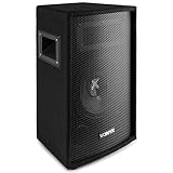 Vonyx SL8 - Lautsprecher Passiv, PA Box 400 Watt, 8 Zoll Passiv Lautsprecher mit Tranportgriffe, Lautsprecherbox mit Tophat für Stativ, Hochtöner DJ Topspeaker - Schwarz