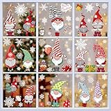 261 Fensterbilder Weihnachten Selbstklebend, SILARLAIT 10 Stück Fenstersticker Weihnachten Statisch & Doppelseitige & Wiederverwendbare, Weihnachten Fensteraufkleber Fensterdeko Weihnachtendeko