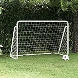 Home & Garden Tools-Fußballtor mit Netz, weiß, 180 x 90 x 120 cm, Stahl