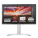 LG 4K UHD Monitor 27UP85NP-W.BEU 68,4 cm - 27 Zoll, IPS-Panel, AMD FreeSync, VESA DisplayHDR 400, schwarz weiß, 400 cd/m², Schwarz / Weiß