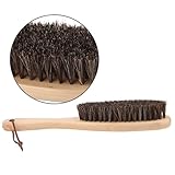 Holz-Kleiderbürste mit Naturholzgriff Weiche Borsten Fasern Fussel- & Haarstaubentfernung Schrubber Reinigungswerkzeuge Ideal für Kleidung Teppich Möbel Bettlaken Tagesdecke