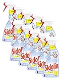 Sidolin Zitrus, Glasreiniger mit Abperl-Effekt (10 x 500 ml Sprühflasche)