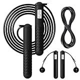 MeYuxg Springseil mit Zähler, Skipping Rope Kalorienzähler Langlebiges Längenverstellbares Seil Anti-Rutsch Silikongriff, Schnurloses Springseil für Fitness Ausdauer Geeignet Kinder und Erwachsene