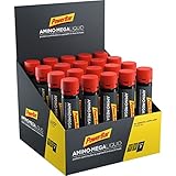 Powerbar Amino Mega Liquid Ampullen 20x25ml - Nahrungsergänzungsmittel mit Molkeneiweißhydrolysat und allen essentiellen Aminosäuren