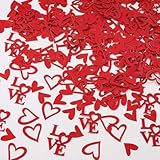 Papierkonfetti mit roten Herzen, für Valentinstag, Hochzeit, Babyparty, Geburtstag, Party, Tischdekoration, 200 Stück
