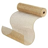 Tischläufer Jute, 28cm x 10m Tischläufer Tischband DIY Hochzeitsdeko Retro Party Tischläufer Beige Leinen Rolle Tischdeko Jutestoff Tischdecke für Geburtstag Hochzeit Weihnachten Dekoration