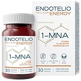 Endotelio 1-MNA Cellular, Anti Aging Optimierendes NAD+, Coenzym Q10, Magnesium, B Komplex, Vitamine und Mineralien für Frauen und Männer, Zellgesundheit, Energiestoffwechsel, Biohacking, 30 Kapseln