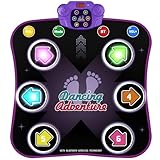 Hot Bee Leuchtend Tanzmatte für Kinder ab 3-10 Jahre Mädchen, Spielzeug ab 3-12 Jahre Mädchen, Mädchen Geschenke 3-12 Jahre, Musik Matte mit 6 Leuchtenden Pfeilen, Bluetooth, 5 Modi