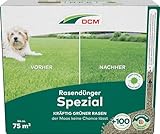 DCM Rasendünger Spezial - Langzeit Rasendünger - In MINIGRAN® TECHNOLOGY - Geeignet für Streuwagen - organisch-mineralischer NPK-Dünger - 18 KG für 450 qm