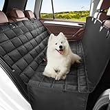 Hundedecke Auto Rückbank 4-in-1, 100% Wasserdicht, Rücksitz mit Seitenschutz, Hundesitz Auto Rückbank für PKWs, LKWs, und SUVs, Kratzfeste rutschfeste Autoschondecke Auto Hundedecke Rücksitz