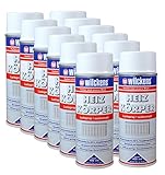 12x Wilckens Heizkörperlackspray weiß seidenmatt 400ml Heizung Lackspray Spraydose für Heizkörper Wasserboiler Radiatoren Warmwasserrohre - große Deck- u. Füllkraft - kratz-, stoß- schlagfest