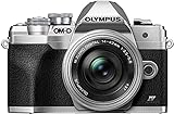 Olympus OM-D E-M10 Mark IV Micro-Four-Thirds-Systemkamera-Kit, 20 MP Sensor, 5-Achsen-Bildstabilisation, leistungsstarker AF, Wi-Fi, inkl. M.Zuiko Digital ED 14 42mm F3.5 5.6 EZ Pancake silber