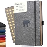 Dingbats* - Tierwelt Notizbuch A5 Gepunktet - Hardcover Dotted Tagebuch aus veganem Leder für Arbeiten, Reisetagebuch, Universitäts Notizen - mit Elastischem Verschlussband