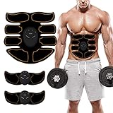 Zebbyee EMS Trainingsgerät, Bauchtrainer, EMS Bauchmuskeltrainer, Muskelstimulator bauchtrainermit 8 Modi & 9 Intensitäten, Tragbarer Muskel Trainer für Bauch Arm HIPS Bein Unisex