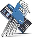 STONE REEF Innensechskantschlüssel Set 13tlg. [inkl. Kugelkopf] - Chrom 1,27-10mm, Sechskantschlüssel Handwerkzeug Set für Handwerker, Winkelschlüsselsatz