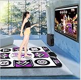 Yjtwt rutschfeste, kabellose Einzeltanzmatten, Tanzmatte, Schaumstoff-Spielmatte, verdickende, schalldämmende, weiche Tanzmatten für Erwachsene/Kinder, HD-TV-Computer mit doppeltem Verwendun