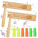 WEFHEF 2 Stück Spinning Ratsche Rassel Holz Krachmacher Holzratsche Geräusche Maker Spinning Ratsche Holzrassel Holz Spinning Klapper Musikinstrumente Kinder für Spiele Parteien Veranstaltungen