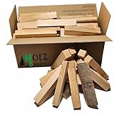 Anfeuerholz Anzündholz Anmachholz Brennholz Kaminholz Kaminscheit Ofenfertig trocken Smoker Grill BBQ Holzstücke Feuerschale Lagerfeuer (Brennholz Hartholz 20kg)