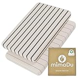 mimaDu - 2er Set Spannbettlaken GOTS aus Bio-Baumwolle 90x55 cm auch für 90x50, 90x45, 90x60 - Spannbetttücher für Beistellbett, Babybett - Baby Bettlaken/Spannbetttuch hautfreundlich & weich (Boho)