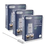 DL-pro 3x Entkalker EcoDecalk Mini 6x100ml für DeLonghi 5513292821 DLSC003 Kaffeemaschine mit DL-pro Reinigungsbürste