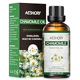 AESHORY Ätherische Öle Kamille 50ml, 100% Natürliche Ätherisches Kamillenöl, Therapeutischer Qualität, Aromatherapie Duftöle für Diffuser, Luftbefeuchter, Hautpflege, Haarpflege, Massage, Bad