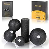 Faszienrolle Set für Rücken und Wirbelsäule - High Pulse Massage Set mit 2 Mini Faszienrollen, 1 Faszienball und 1 Duoball - Tiefengewebemassage und Muskelregeneration