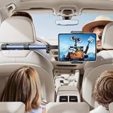 TRYONE Tablet Halterung Auto Kopfstütze - [46cm Langarm] [3 in 1 Ausziehbare] KFZ Tablethalterungen Reise Zubehör für Kinder, Autohalterung für iPad für Sumsung Tab/Switch/Handys & 4,7-13 Zoll Geräte