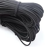 10 m Gummiseil 8 mm, Expanderseil mit 20 Würgeklemmen, Elastische Gummischnur & Spannseil, Robuste Gummikordel für Anhängerplane, Camping, Garten, Outdoor, Planenseil Befestigung