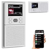 VR-Radio Unterputzradio: Unterputz-WLAN-Internetradio mit Bluetooth & Farbdisplay, DSP, App, 8W (Unterputzradio WLAN, Unterputz Radio WLAN und Bluetooth, Steckdose Schalter)