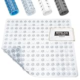 HITSLAM Duschmatte rutschfest, Antirutschmatte für die Dusche 53x53cm, Badewannenmatte mit Saugnäpfen-100% BPA-frei, Quadrat Rutschmatte Dusche schimmelresistent & maschinenwaschbar, Transparent