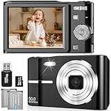 FAYIBUY Digitalkamera 50MP 1080P FHD Fotokamera mit Autofokus 16X Digitalzoom Fotoapparat Tragbare Kompaktkamera mit 32GB SD-Karte für Kinder Teenager Anfänger Geschenk (Schwarz)