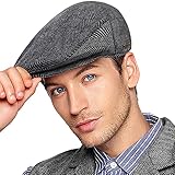 Wantonfy Schirmmütze Herren Schiebermütze Schirmmütze Barett Cap Gatsby Schirmmütze Newsboy Flat Cap Baskenmütze 1920 Stil Gatsby Kostüm Accessoires