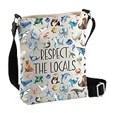 PLITI Walhai-Liebhaber, Geschenk, Meeresbiologie, Geschenke, Respekt der Einheimischen, Ozean, Tier-Umhängetasche, Meerestier-Handtasche, Ocean Local Cbagu, 8×7.5×1.8inches