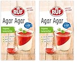 RUF Agar Agar, veganes Geliermittel in Pulverform, für bis zu 5 Liter Flüssigkeit, pflanzliches Gelatine, vegan und glutenfrei, 1 x 30g (Packung mit 2)