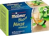 Meßmer Bio Minze | erfrischend | 18 Teebeutel | Vegan | Glutenfrei | Laktosefrei