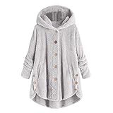 Pullover Women's Cat Ears Christmas Reindeer Print Kawaii Tops Teenager Girls Hoodie Fleece Coat Plain Plush Coat Casual Winter Coat Autumn Winter Sweatshirt Tops