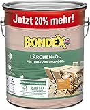 Bondex Lärchen Öl 3 L für 66 m² | Extrem wasserabweisend...