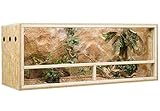 GECKOX OSB Terrarium, Holzterrarium 150x60x60 cm mit Seitenbelüftung, Zierleistenset:ohne Zierleistenset, Sicherheitspaket:ohne Sicherheitspaket