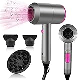 CASAMAA Ionen Föhn AC-Motor Haartrockner, Schnelltrocknen Hair Dryer, Profi Fön mit Kaltlufttaste, 3 Temperaturstufen, 2 Gebläsestufen, 3 Stylingdüsen & Diffusor