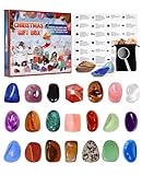 Kinder Adventskalender 2023 Kristalle, 24 PCS Edelsteine Natürliche Mineralien Und Felsen, Adventskalender Kinder, Weihnachtsgeschenke Für Mädchen Jungen Geologie Enthusiasten