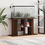 Homgoday Aquariumständer Aquarium Tisch Aquarium Unterschrank Aquarienunterschrank Aquarien Schrank Terrarium Schrank Braun Eichen-Optik 100x40x60 cm Holzwerkstoff