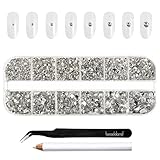 Beadsland 2500pcs Glas Nailart Strasssteine Kristall...