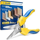 S&R Mehrzweck-Hochleistungsschere 190 mm, 42 mm Edelstahl Klinge, Schere HRC 50-54, präzise Schnittkanten, ergonomische Griffe, Universalschere Kombischere